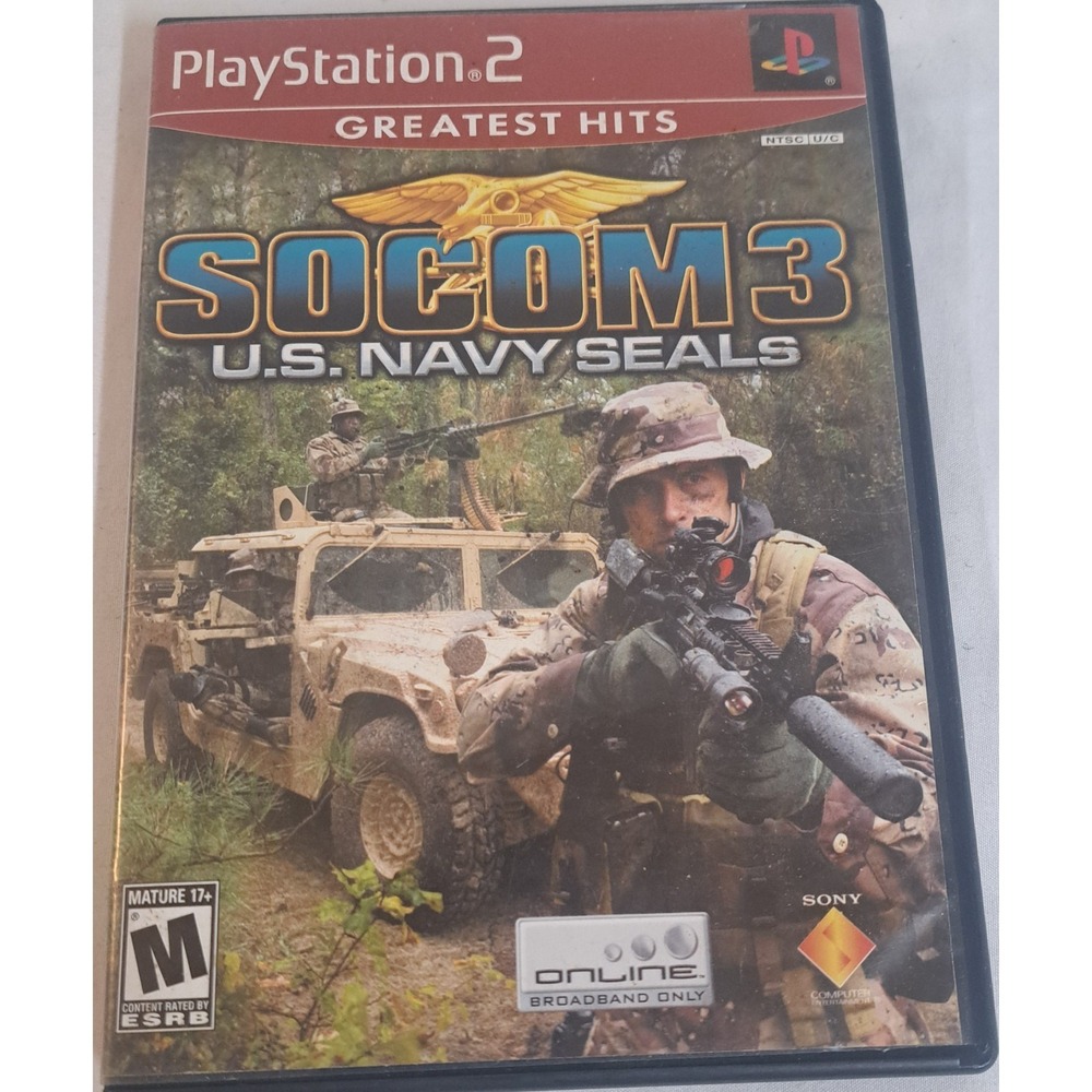 SOCOM 3 U.S. Navy SEALs Greatest Hits PS2 PlayStation 2 Complete CIB Tested